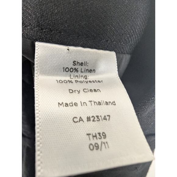 NWT Talbots Black Heritage Linen Wide Leg Trouser Pant - Picture 8 of 8